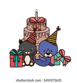 card of celebration with animals