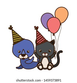 card of celebration with animals