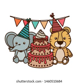 card of celebration with animals