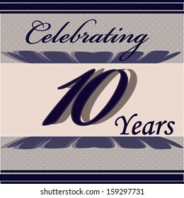 card celebration of a decade