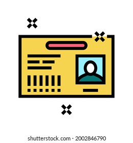 card for children library color icon vector. card for children library sign. isolated symbol illustration