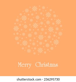 Card with christmas balls
