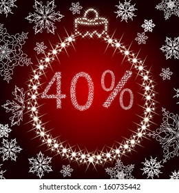 Card With Christmas Balls From Stars. Vector 