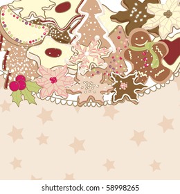 card with christmas cookies