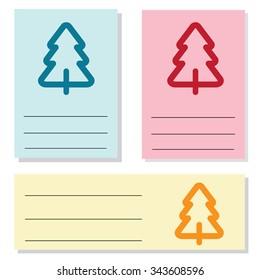 Card Christmas cycle text box red background. Vector eps10 illustration