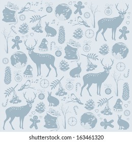 card with Christmas deer