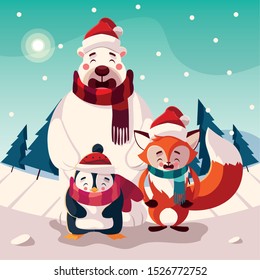 card of christmas with icons of xmas vector illustration design