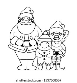 card of christmas with icons of xmas vector illustration design