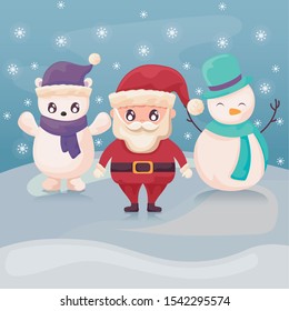 card of christmas with icons of xmas vector illustration design