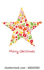 Card -- Christmas star