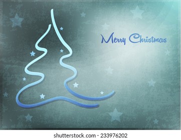 Card with Christmas tree
