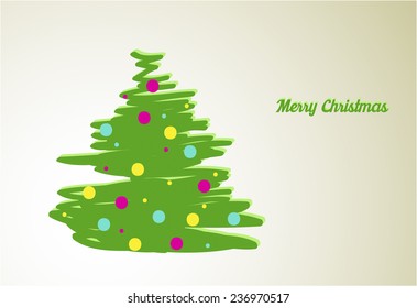 Card with Christmas tree
