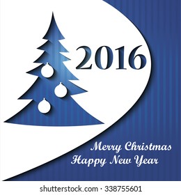 Card with Christmas tree