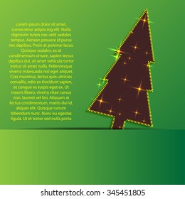 card with christmas tree