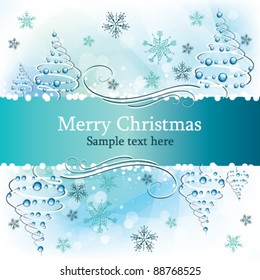 card with christmas tree