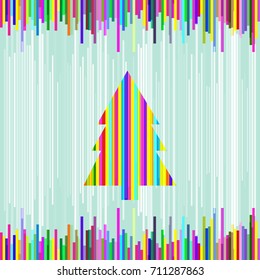 card with christmas tree. Template for your design