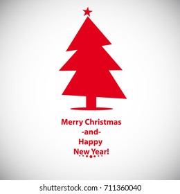 card with christmas tree. Template for your design