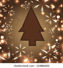 card with christmas tree. Vector illustration eps10 format