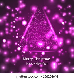 card with christmas tree. Vector illustration eps10 format