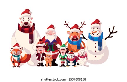 card of christmas in white background vector illustration design