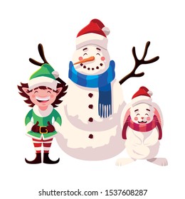 card of christmas in white background vector illustration design