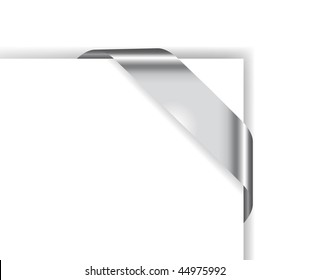 Card with chrome ribbon; clip-art