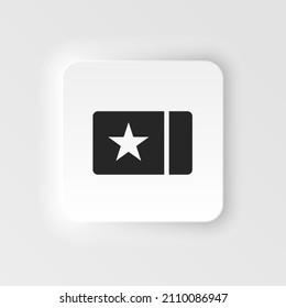 Card, cinema, ticket neumorphic style vector icon. Simple element illustration from UI concept. Card, cinema, ticket neumorphic style vector icon. Finance concept vector illustration.