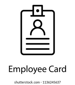 
Card In A Clipper Showing Some Details, A Concept For Employee Card 
