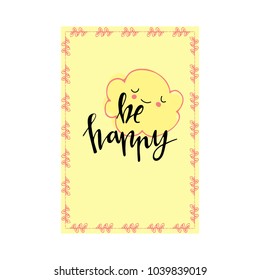 card with cloud and text