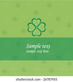 Card with clover