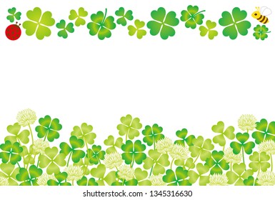 card with clover and ladybug.