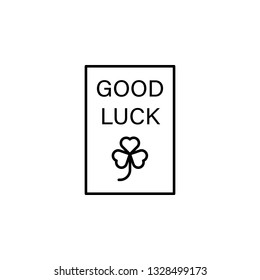 card, clover, saint Patrick, Ireland icon. Element of Ireland culture icon. Thin line icon for website design and development, app development. Premium icon