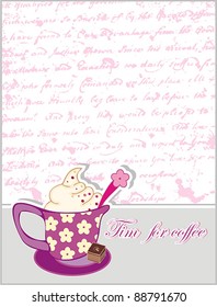 card with coffee cup