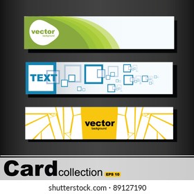 Card collection with various colorful backgrounds