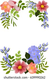 Card colorful flowers