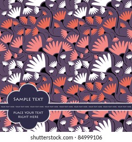 Card with colorful flowers