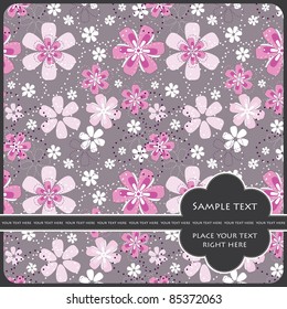 Card with colorful flowers
