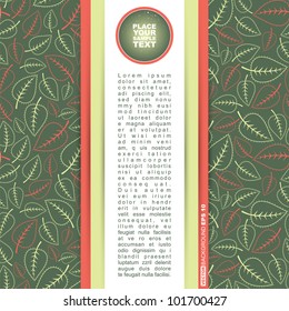 Card with colorful leafs