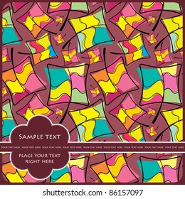 Card with colorful leafs
