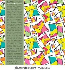 Card with colorful leafs