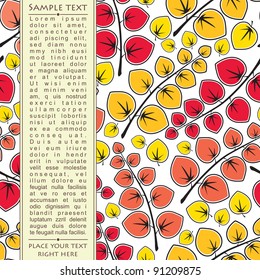 Card with colorful leafs