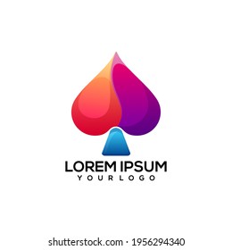 As card colorful logo illustration