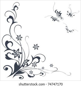 Card with colors and butterflies