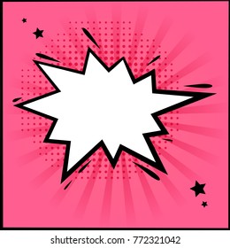 Card with comic style design template, pop-art style. Vector eps 10