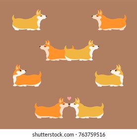 Card comics cartoon cute funny dogs vector love story