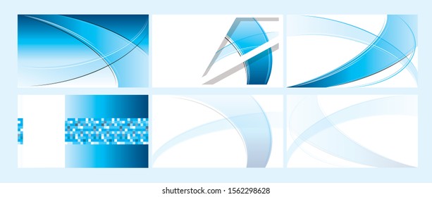 A card for a company in blue tons