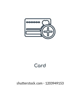 Card concept line icon. Linear Card concept outline symbol design. This simple element illustration can be used for web and mobile UI/UX.