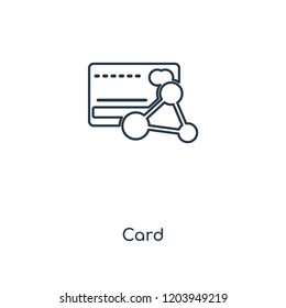 Card concept line icon. Linear Card concept outline symbol design. This simple element illustration can be used for web and mobile UI/UX.