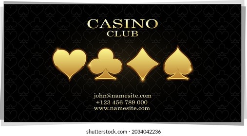 Card concept unique beautiful casino club