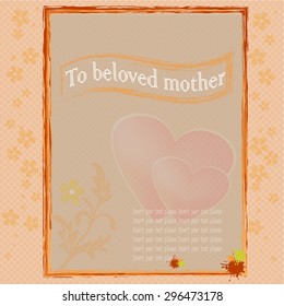 The card to congratulate mother 